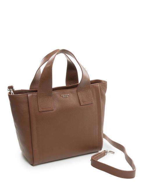 FRAPPE Bolso mediano de piel con bandolera DarkBrown - Bolsos Mujer