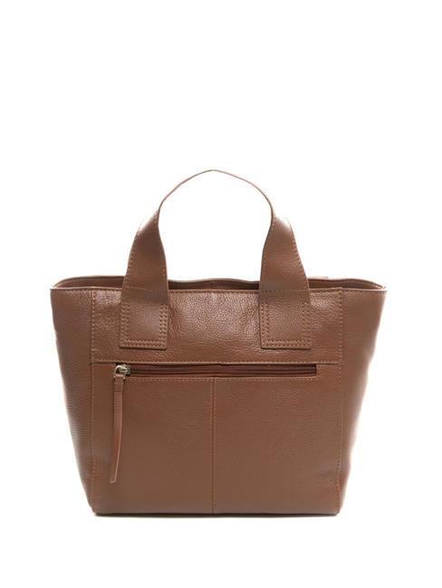 FRAPPE Bolso mediano de piel con bandolera DarkBrown - Bolsos Mujer