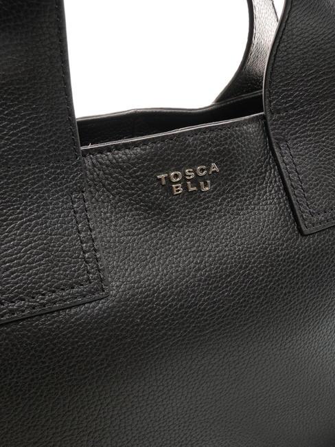 FRAPPE Bolso mediano de piel con bandolera negro - Bolsos Mujer