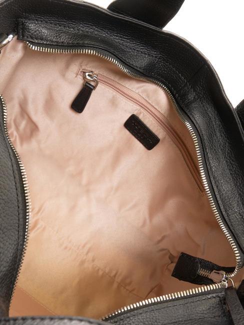 FRAPPE Bolso mediano de piel con bandolera negro - Bolsos Mujer