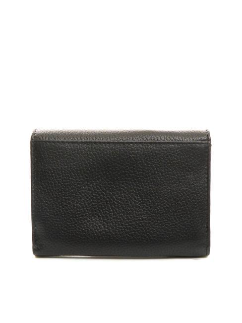 FRAPPE Cartera de piel con solapa negro - Carteras Mujer