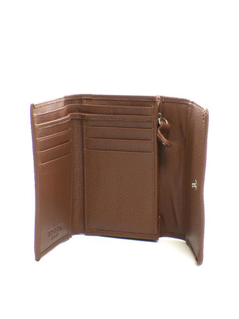 FRAPPE Cartera de piel con solapa DarkBrown - Carteras Mujer