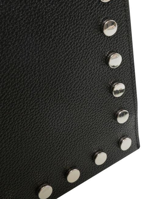 CONFETTI Bolso bandolera de piel negro - Bolsos Mujer