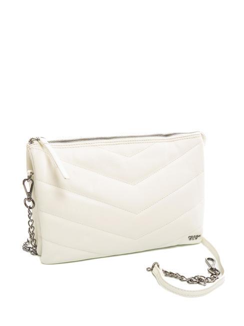 PAN CAKE Bolso de piel con bandolera blanco - Bolsos Mujer