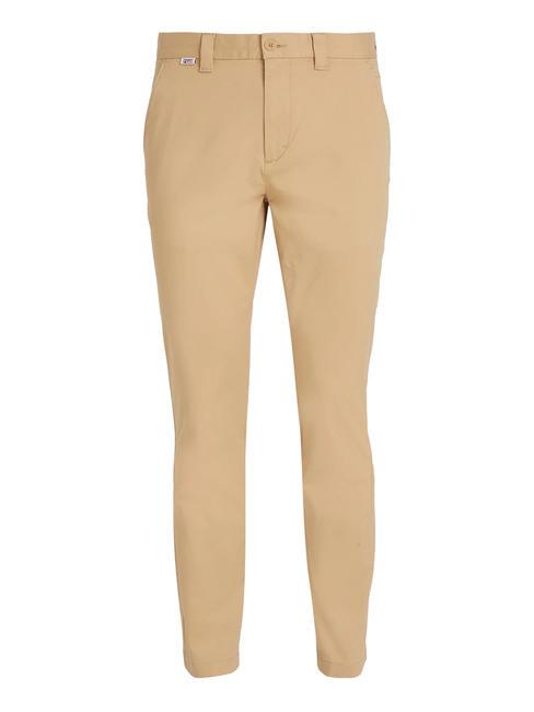 TJ AUSTIN Pantalón chino de algodón arena leonada - Pantalones