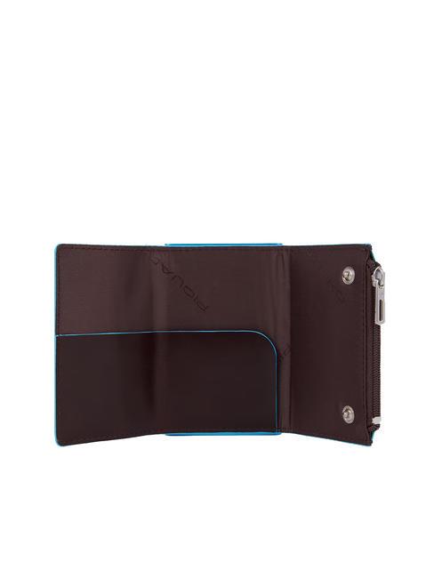 BLUE SQUARE Cartera de piel con sistema corredero CAOBA - Carteras Hombre