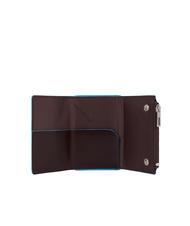 PIQUADRO BLUE SQUARE Cartera de piel con sistema corredero CAOBA - Carteras Hombre - 3