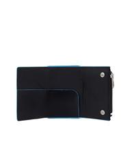 PIQUADRO BLUE SQUARE Cartera de piel con sistema corredero negro - Carteras Hombre - 3