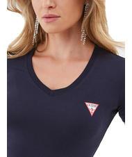 GUESS MINI TRIANGLE camiseta con cuello en V azul ennegrecido - camiseta - 3