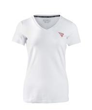 GUESS MINI TRIANGLE camiseta con cuello en V purwhite - camiseta - 5
