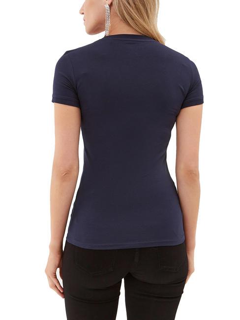 MINI TRIANGLE camiseta con cuello en V azul ennegrecido - camiseta