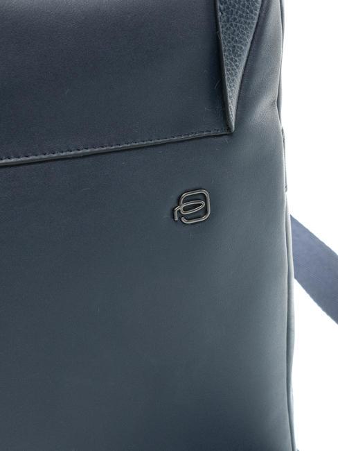 MACBETH Estuche de cuero expandible azul - Bandoleras Hombre