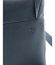 PIQUADRO MACBETH Estuche de cuero expandible azul - Bandoleras Hombre - 4