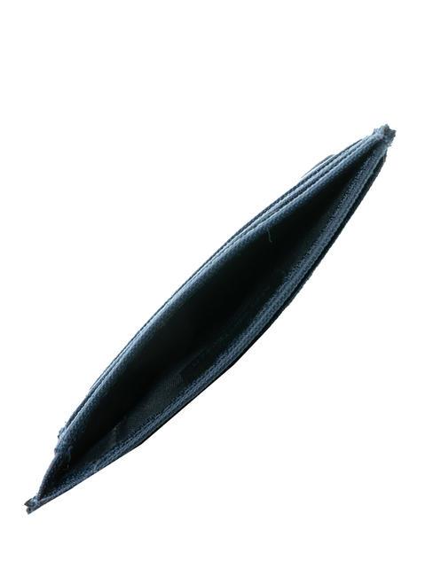 MACBETH Tarjetero en piel y tejido. azul - Carteras Hombre