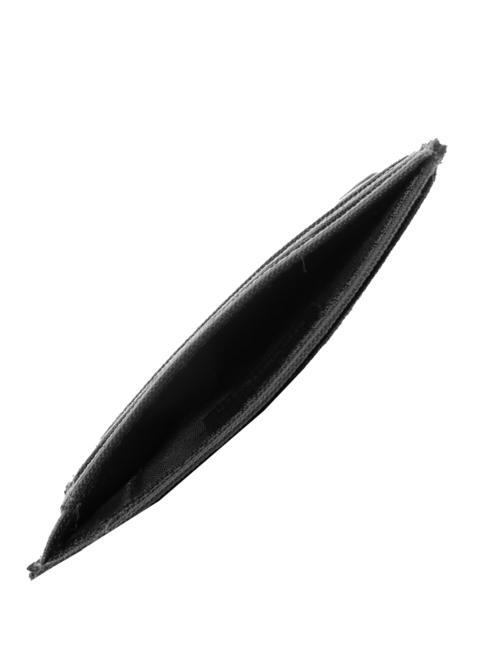 MACBETH Tarjetero en piel y tejido. negro - Carteras Hombre