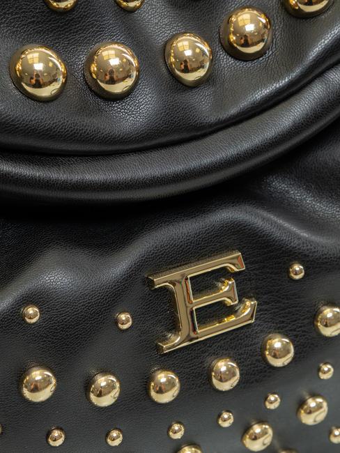 PRINCESS Bolso bandolera con tachuelas oro negro - Bolsos Mujer