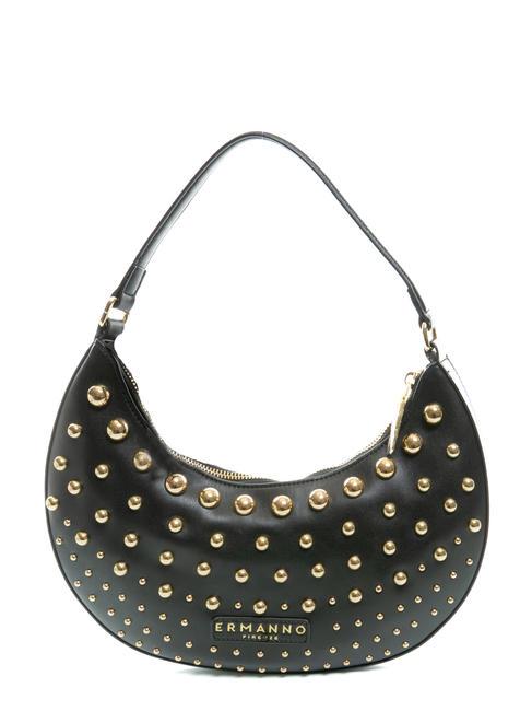 PRINCESS Bolso bandolera con tachuelas oro negro - Bolsos Mujer