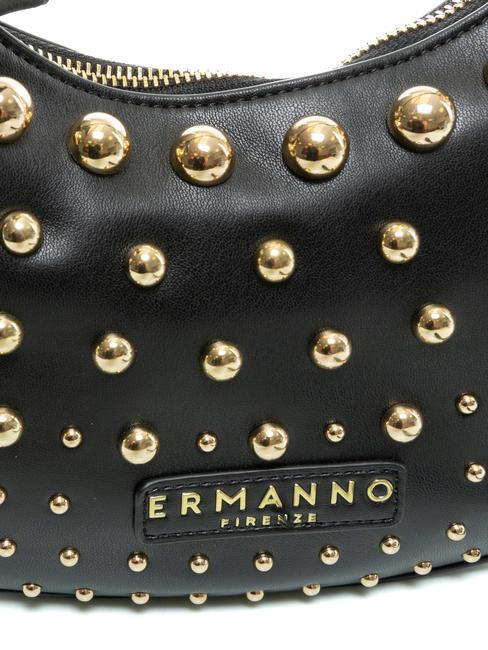 PRINCESS Bolso bandolera con tachuelas oro negro - Bolsos Mujer