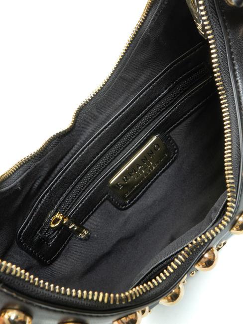 PRINCESS Bolso bandolera con tachuelas oro negro - Bolsos Mujer