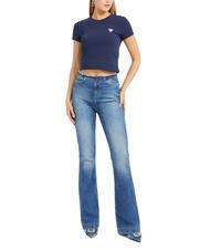 GUESS MINI TRIANGLE Camiseta slim fit azul ennegrecido - camiseta - 3