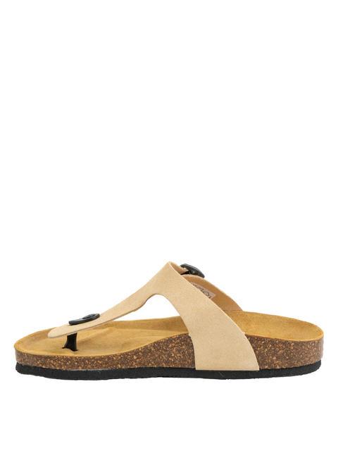 VEGA Sandalia de dedo de ante gris pardo - Zapatos Mujer