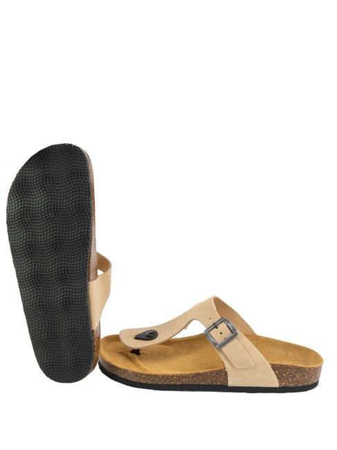 VEGA Sandalia de dedo de ante gris pardo - Zapatos Mujer