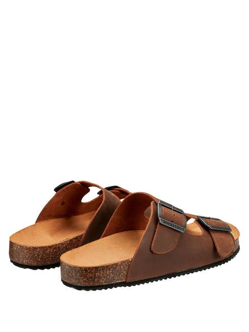 VEGA Zapatilla de piel serraje tabaco - Zapatos Hombre