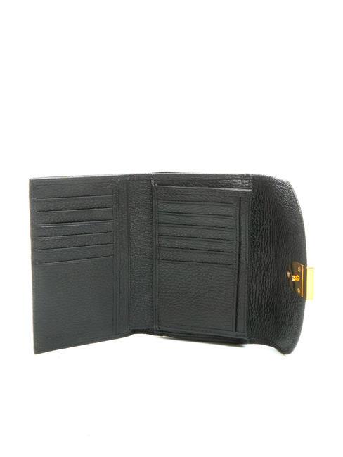 BLOSSOM Cartera de piel de grano medio negro - Carteras Mujer