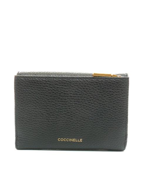 BLOSSOM Cartera de piel de grano medio negro - Carteras Mujer