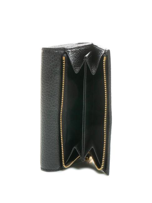 BLOSSOM Cartera de piel de grano medio negro - Carteras Mujer