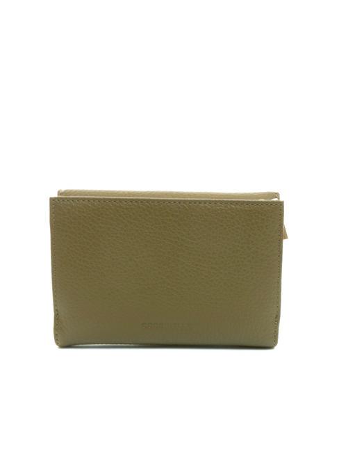 DORA Cartera peque&ntilde;a de piel texturizada loden - Carteras Mujer