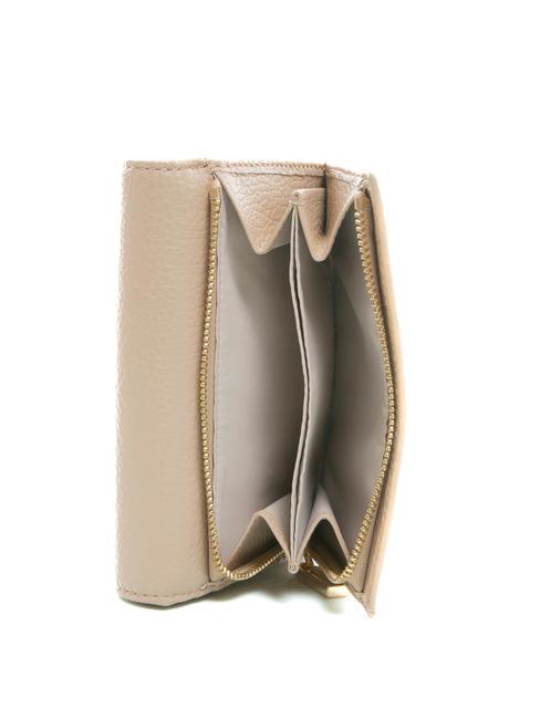 DORA Cartera peque&ntilde;a de piel texturizada rosa polvo - Carteras Mujer