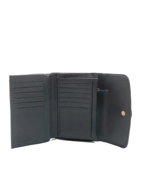 DORA Cartera peque&ntilde;a de piel texturizada DARKBLUE - Carteras Mujer
