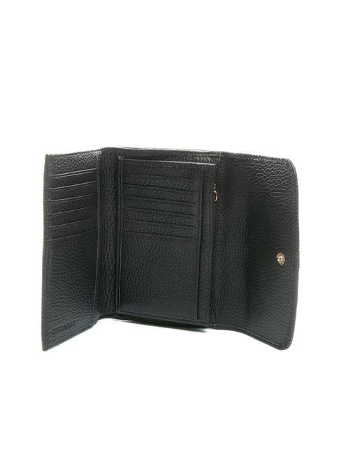 DORA Cartera peque&ntilde;a de piel texturizada negro - Carteras Mujer
