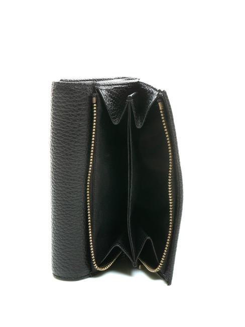 DORA Cartera peque&ntilde;a de piel texturizada negro - Carteras Mujer