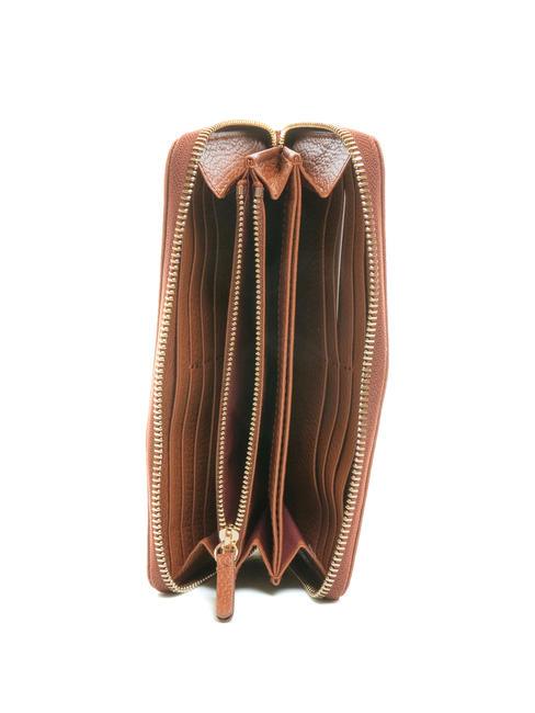 DORA Cartera grande de piel con cremallera BRULE - Carteras Mujer