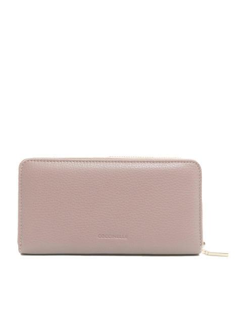 DORA Cartera grande de piel con cremallera an&eacute;mona - Carteras Mujer