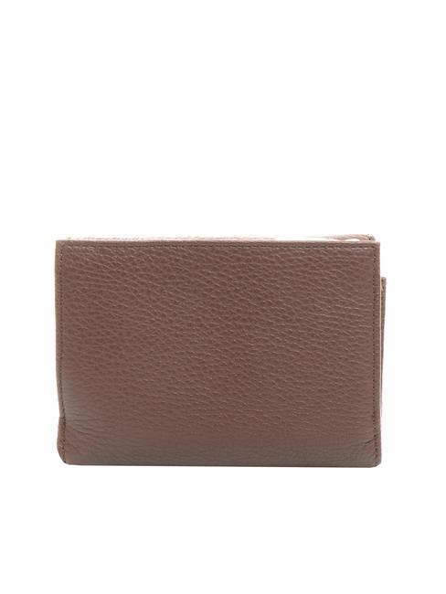 DOT Cartera peque&ntilde;a de piel texturizada algarroba - Carteras Mujer