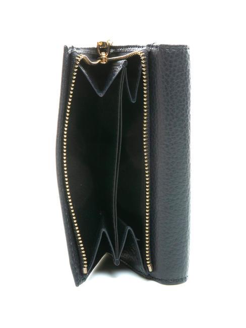 DOT Cartera peque&ntilde;a de piel texturizada DARKBLUE - Carteras Mujer