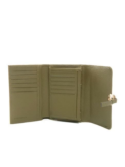 DOT Cartera peque&ntilde;a de piel texturizada loden - Carteras Mujer