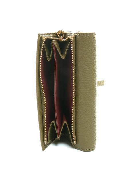 DOT Cartera peque&ntilde;a de piel texturizada loden - Carteras Mujer