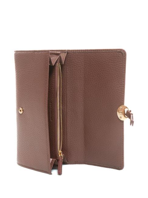 DOT Cartera grande de piel texturizada algarroba - Carteras Mujer