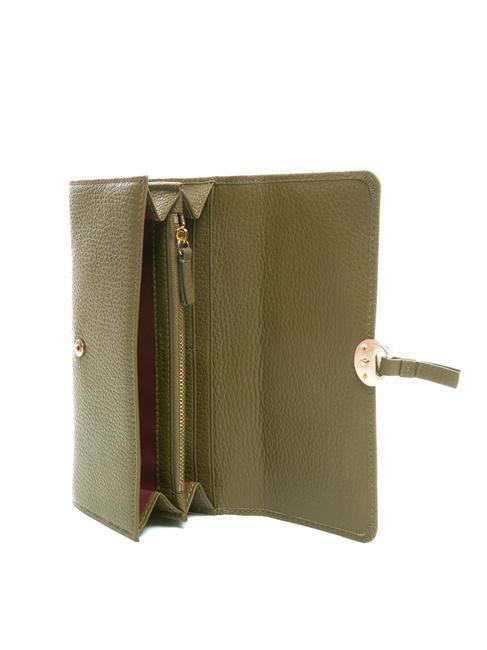 DOT Cartera grande de piel texturizada loden - Carteras Mujer