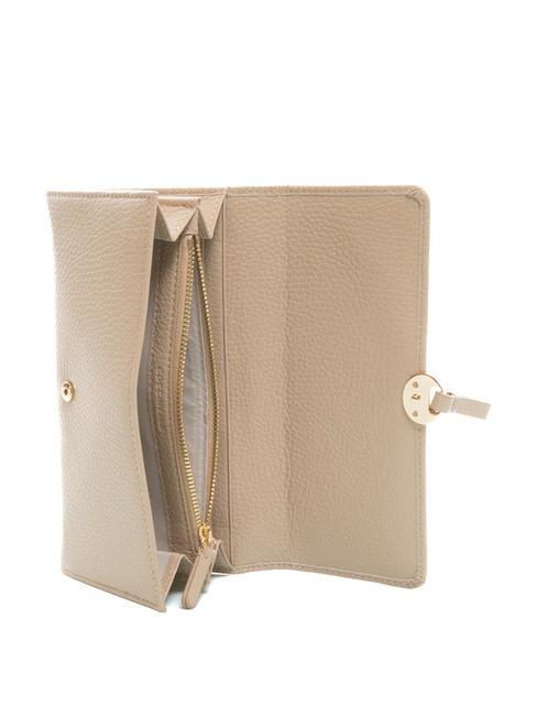 DOT Cartera grande de piel texturizada rosa polvo - Carteras Mujer