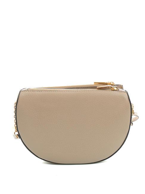 KALI Bolso bandolera de piel con bolsito rosa polvo - Bolsos Mujer
