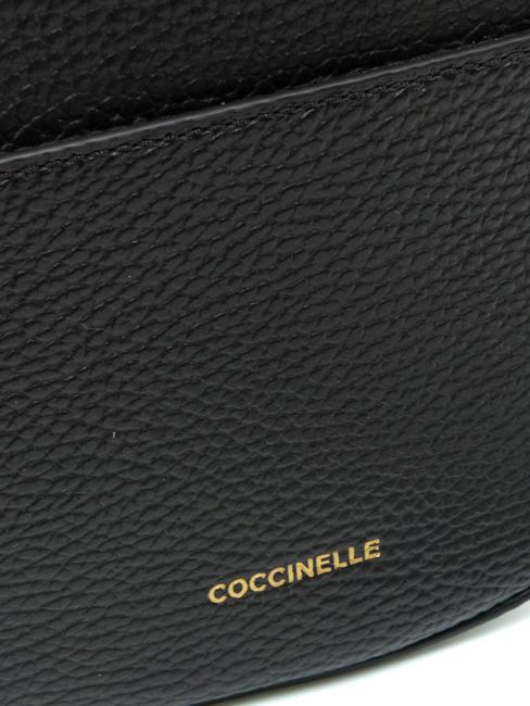 KALI Bolso bandolera de piel con bolsito negro - Bolsos Mujer