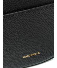 COCCINELLE KALI Bolso bandolera de piel con bolsito negro - Bolsos Mujer - 6