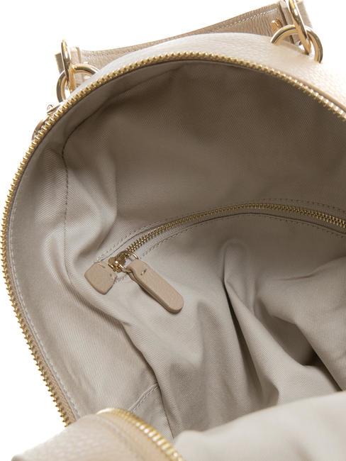 ALPHA Mochila de piel texturizada rosa polvo - Bolsos Mujer