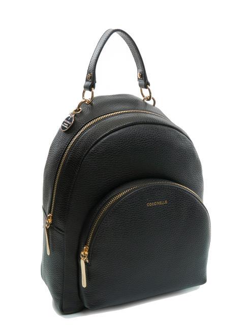ALPHA Mochila de piel texturizada negro - Bolsos Mujer