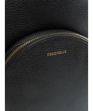 COCCINELLE ALPHA Mochila de piel texturizada negro - Bolsos Mujer - 3